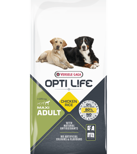 Croquettes Opti Life Adulte Maxi au poulet pour chien de grande race.