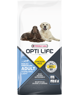 Opti Life Adulte Médium/Maxi Stérilisé/Light - 12.5kg