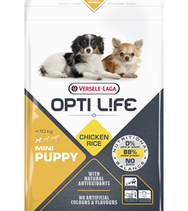 Croquettes Opti Life Chiot Mini au poulet pour chiot de petite race.