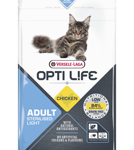 Croquettes chat adulte stérilisé light premium sans céréale au poulet