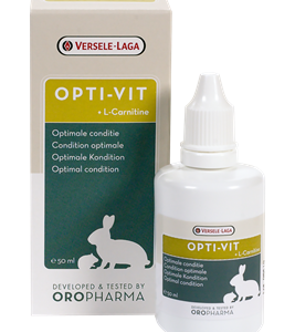 Flacon de vitamines Opti Vit pour lapin et rongeurs.