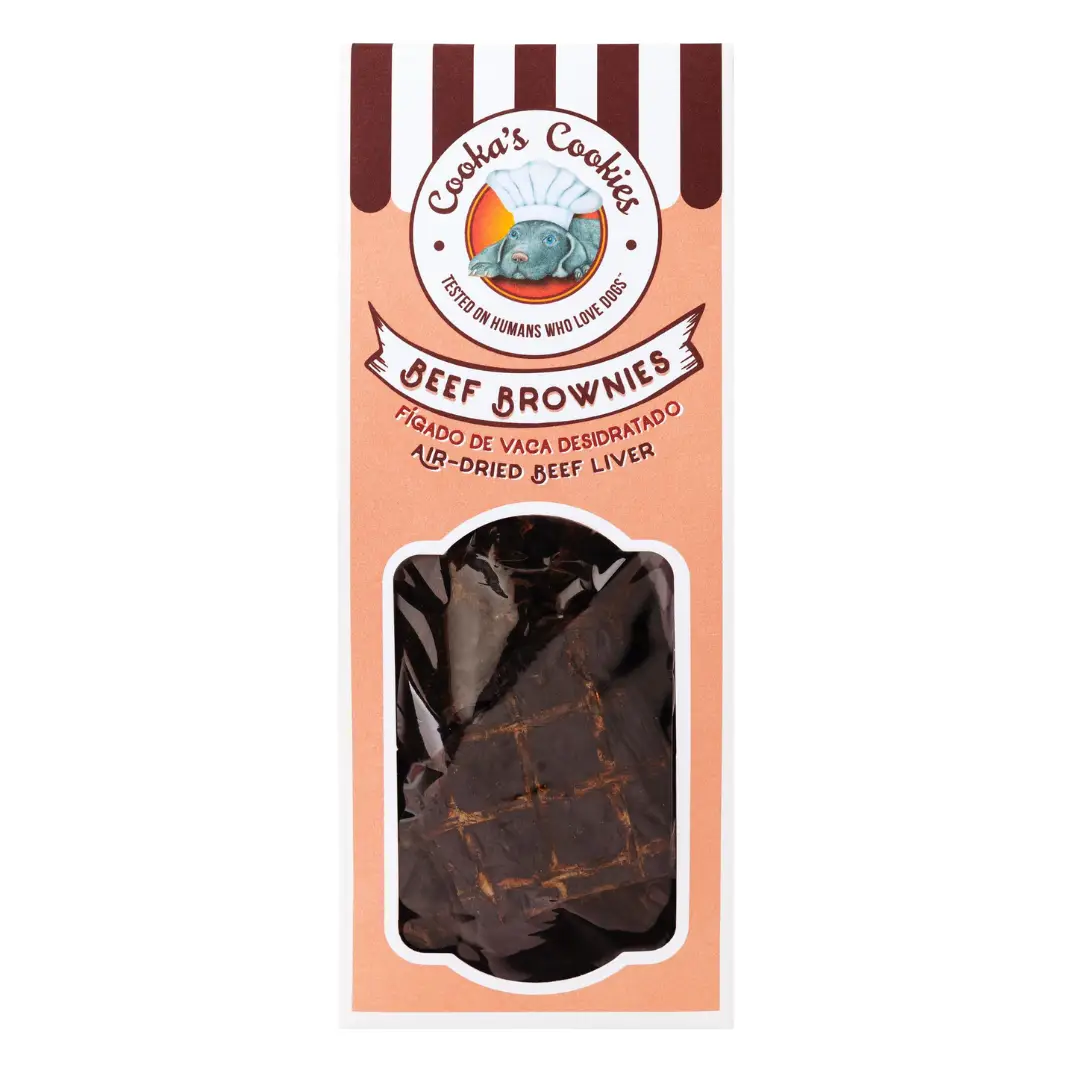 Brownie de foie de bœuf naturel pour chien.
