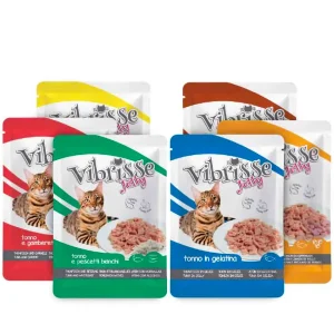 Sachets fraîcheur en gelée pour chat adulte en plusieurs goûts.