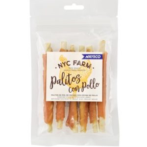 Mini sticks de poulet 80g pour chien.